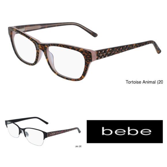 bebe Eyeglass Tortoise /Jet - Picture 1 of 5
